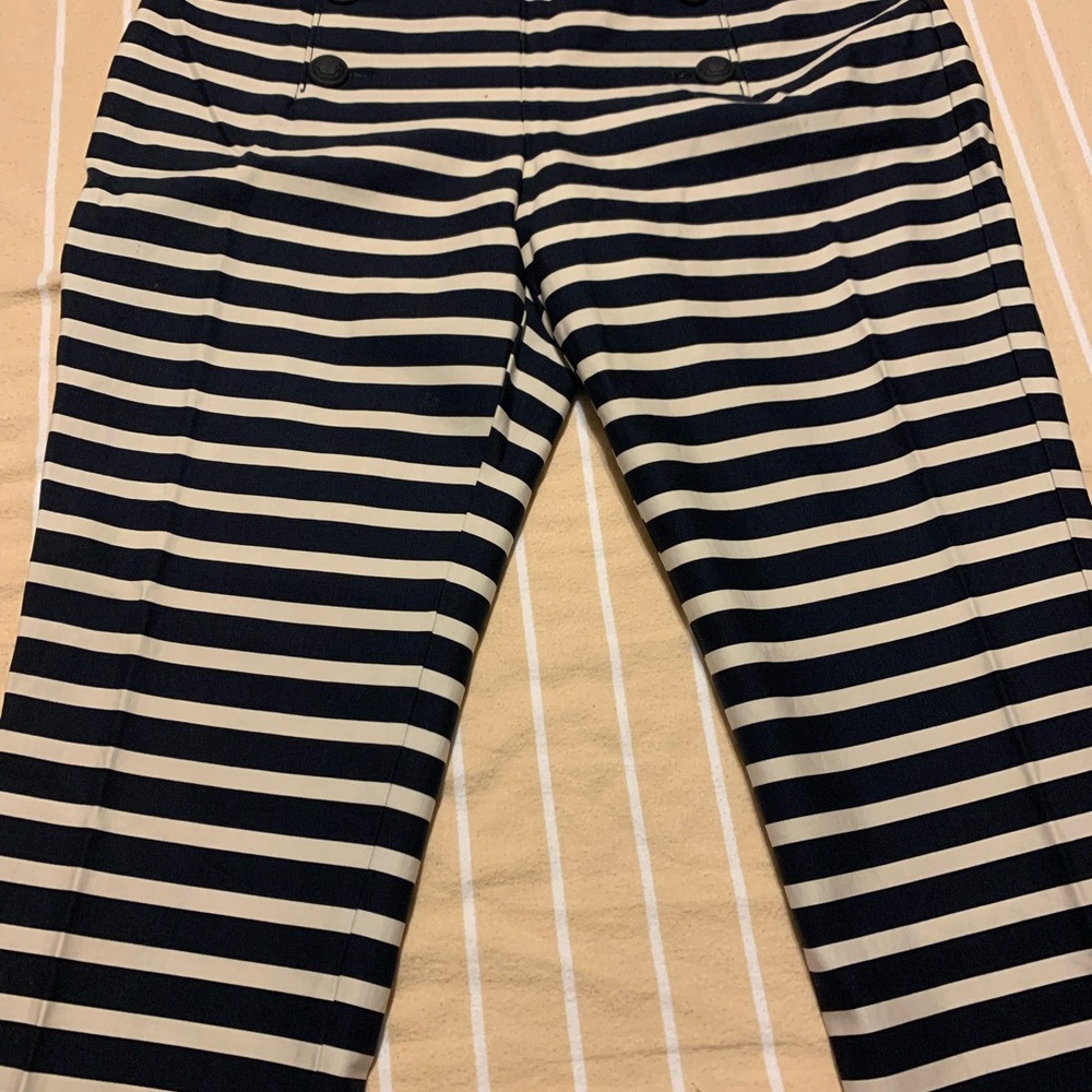 Express dress pants in Navy/Beige Strips, excellent condition, Size 10R